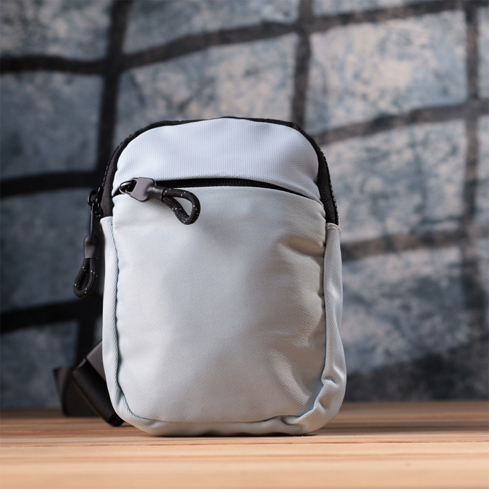 Практичная слинг сумка для путешествий из качественного текстиля Vintage 22868 Голубой Киев - изображение 8