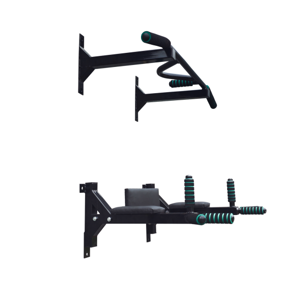 Комплект турнік бруси і прес настінні підйомні складні для дому Київ