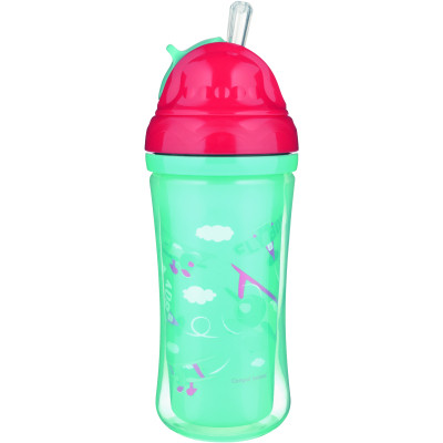 Поїльник-непроливайка Canpol babies Літак подвійна стінка із силіконовою трубочкою 260 мл (74/052) Вінниця - фото 1