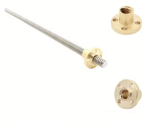 Трапецієподібний гвинт THSL-300-8D з гайкою, ходовий вал для 3D-принтера Київ