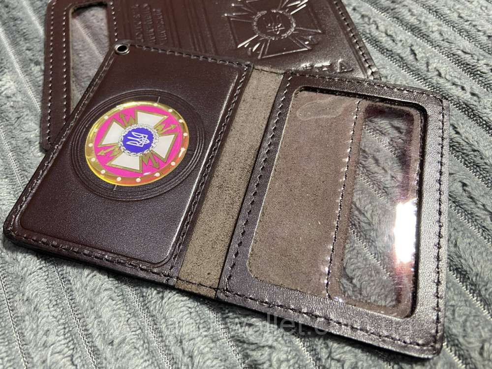 Шкіряна обкладинка ДССЗЗІ держспецзв'язок з пластиковим шевроном Київ - фото 5