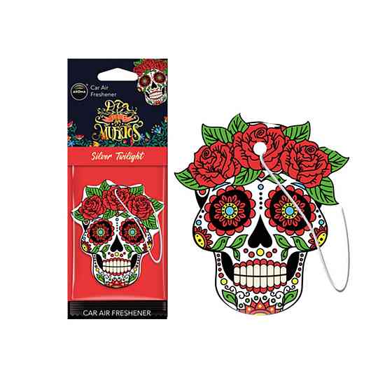 Ароматизатор Aroma Car Cellulose Dia De Los Muertos - Silver Tatoo сухий Киев