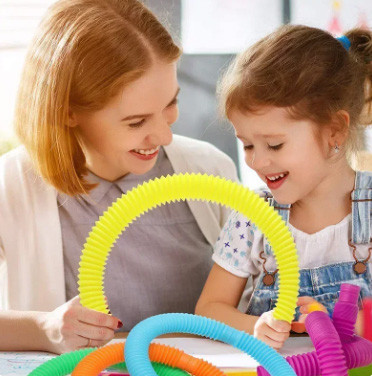 Антистресс для детей светится 6 шт Поп Тюб Pop Tube Киев - изображение 3