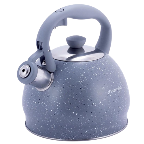 Чайник 2л нержавіюча сталь зі свистком з нейлоновою ручкою 1072GR KAMILLE Житомир - фото 2