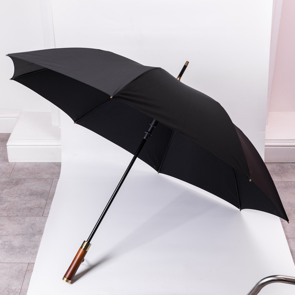 Полуавтоматичний зонт-трость чорний 124 см Київ - фото 7