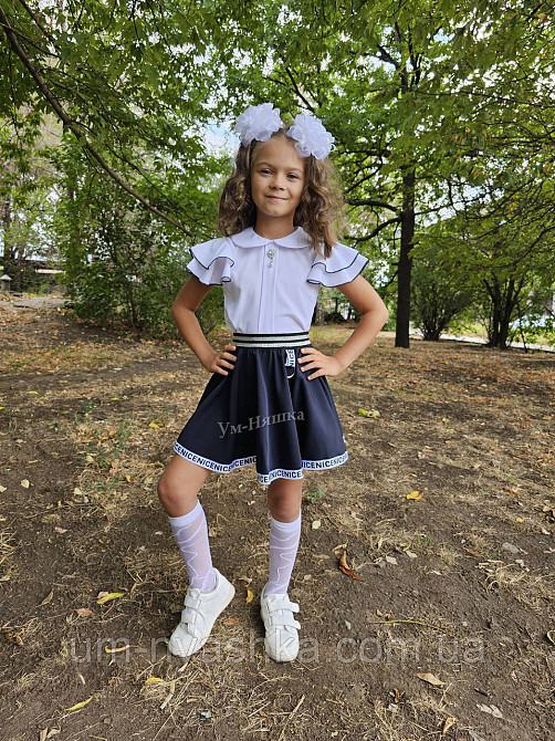 Школьная синяя юбка с буквами 116-146 Кривой Рог - изображение 6