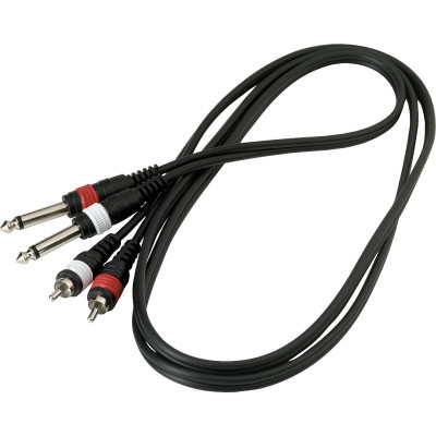 Інсертний кабель RockCable Patch Cable - 2 x RCA to 2 x TS Jack (1.5m) (RCL 20932 D4) Вінниця - фото 1