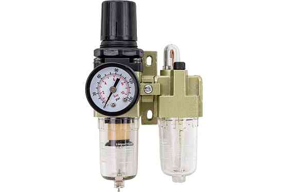 Блок подготовки воздуха мини для пневмосистемы (фильтр-регулятор + лубрикатор) 1/4 диапазон регулировки Одесса