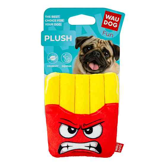 Игрушка для собак WAUDOG Fun Plush Картофель фри, плюш, Ш 12 см, Д 14,5 см Киев