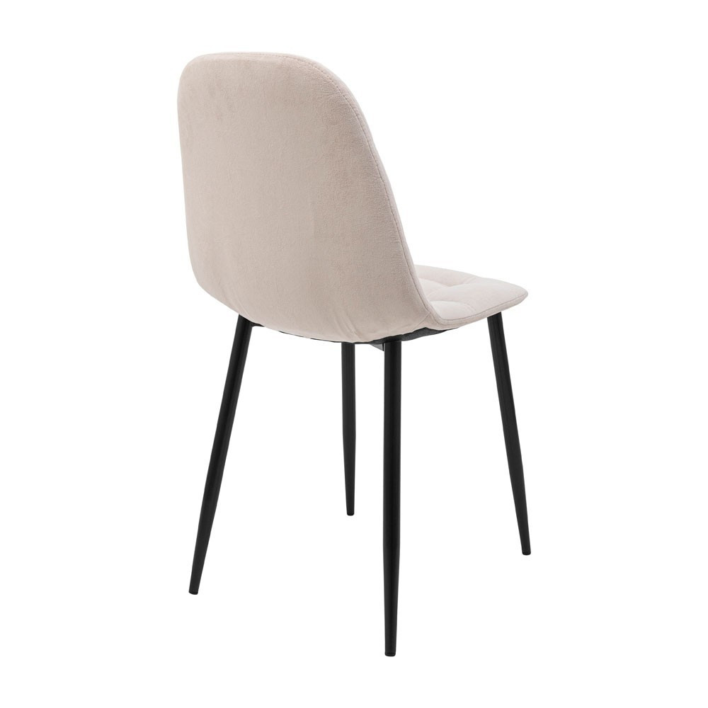 Стілець крісло м'який SplitDesign U Simple 43 чорні ніжки Кремовий Київ - фото 3