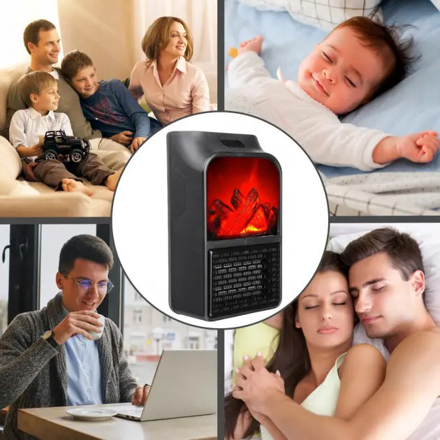 Обігрівач з вентилятором 2 квт Flame Heater 1000 Вт, Вітродуйка обігрівач, Тепловентилятор електричний DE-59 Львів - фото 11