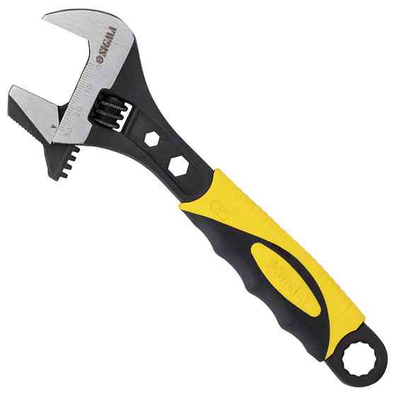 Ключ разводной с переставной губкой 200мм, 0-30мм CrV (TPR) SIGMA (4100921) Ровно