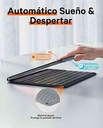 Клавіатура-чохол для iPad Air 2024 11”, Air 5/Air 4 10.9”, iPad Pro 11 4, 3, 2, 1 покоління, магнітна, ультратонка, сіра QWERTY Київ