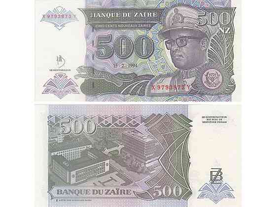 Заир 500 Zaїres 1994г. UNC Полтава