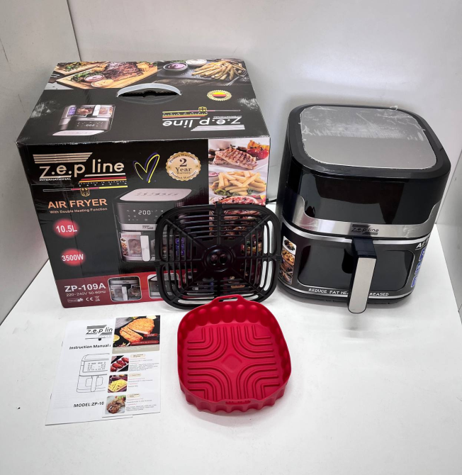 Фритюрниця Zepline ZP-109A Чаша місткістю 8,8 літрів, 3500Вт, МАЄ 2 ТЕНА, силіконовою формою та антипригарним покриттям Одеса - фото 1