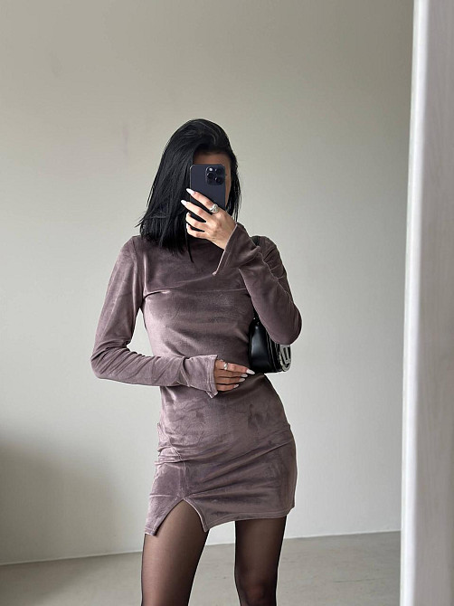 Жіноче святкове елегантне велюрове мініплаття Моко, 42/44 Одеса - фото 5