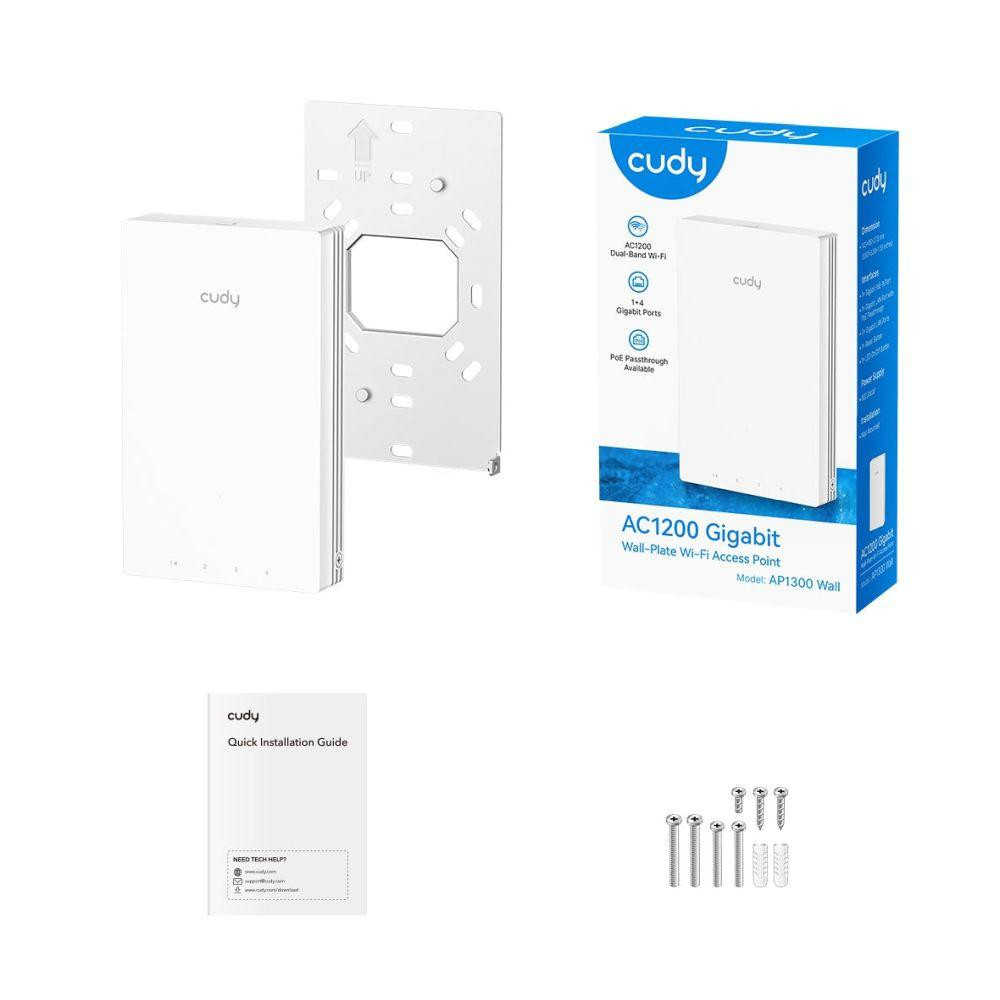 Точка доступу настінна WiFi 5 Cudy AP1300 Wall з підтримкою Mesh дводіапазонна гігабітна AC1200 (73-00659) Киев - изображение 10