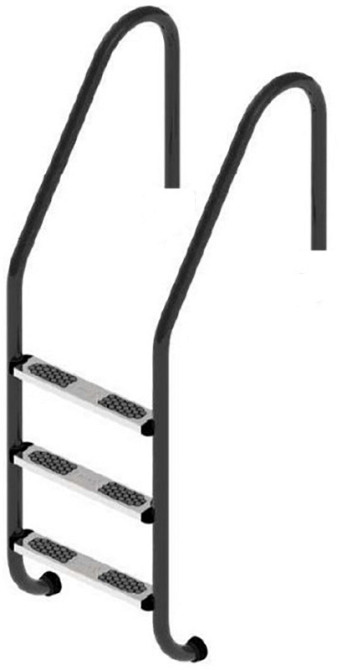 Лестница для бассейнов Flexinox Standard Nero (3 ступени) Black. AISI-316L Киев - изображение 3