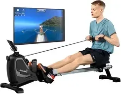 Гребной тренажер Skandika Wioślarz Stacjonarny, Magnetyczny Venn, Z Wyświetlaczem Lcd, Do 125Kg Czarne Киев - изображение 1