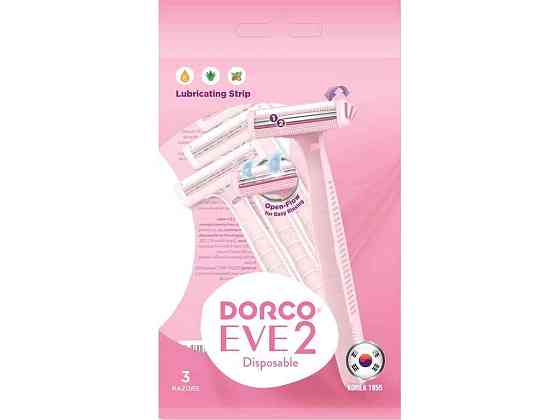 Бритва одноразова 3шт EVE 2 для жінок 2 леза ТМ Dorco   Solmir Київ