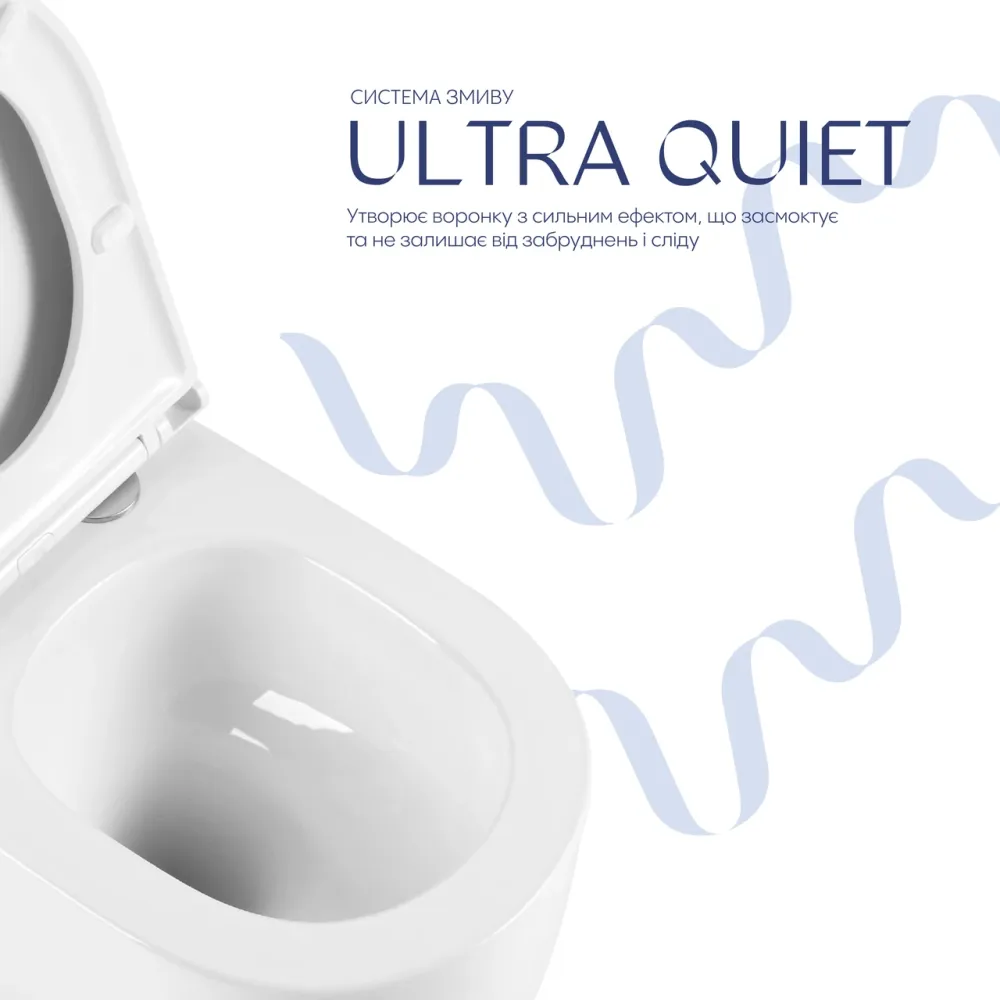Унітаз підвісний Qtap Taurus безобідковий із сидінням Soft-close QTTAU26W45428 Київ - фото 12