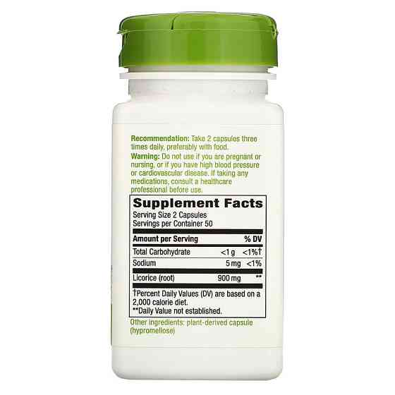 Корень солодки Naturе's Way 900 мг Licorice 100 капс Киев