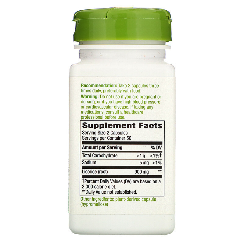 Корень солодки Naturе's Way 900 мг Licorice 100 капс Киев - изображение 2