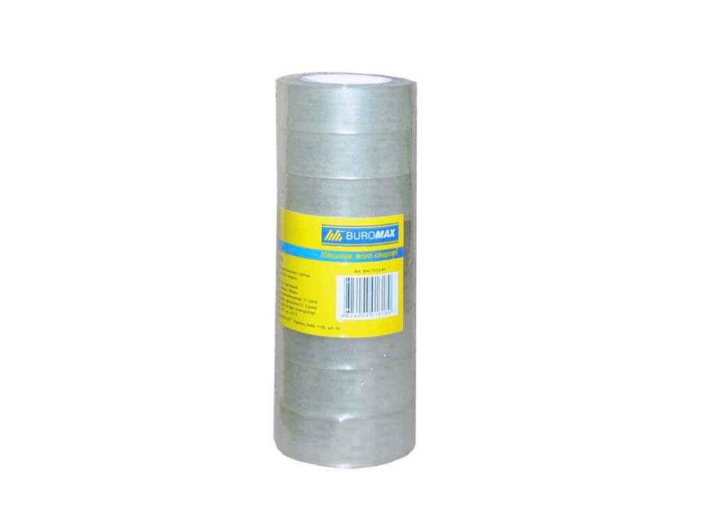 Скотч канцелярский 18мм*30м прозрачный (8 шт.) арт. BM.7153-01 ТМ BUROMAX   Solmir Киев - изображение 1