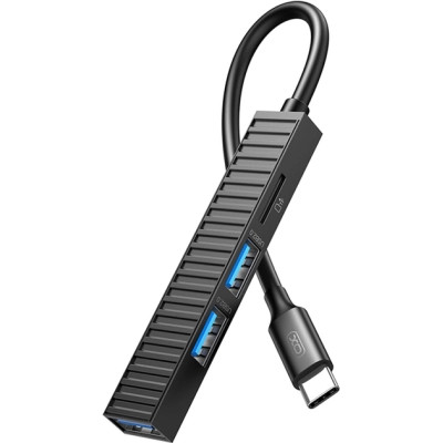Концентратор XO USB-C 4-in-1 порти XO HUB014B.black (HUB014B.black) Вінниця - фото 3