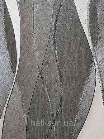 Шпалери вінілові на флізеліні гарячого тиснення DU&KA 1.06х10 вензель основа під штукатурку сірі коричневі Київ