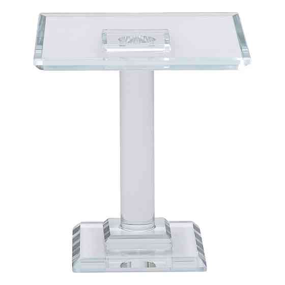 Yiwu Тортівниця скляна на ніжці 12×12×13 см кругла стійка для торта, капкейків HP-4-70S Коломия