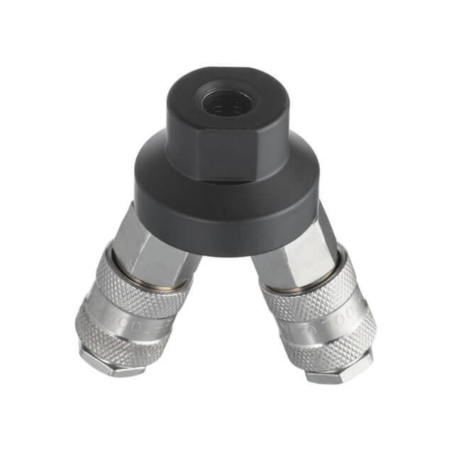 Розгалужувач повітря 1/4 "на 2 виходи, V-подібний, 10 bar, зі швидкороз'ємними з'єднаннями INTERTOOL PT-1852 Київ - фото 4