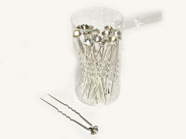 Шпильки для волосся з каменем набір 20 штук Київ - фото 1