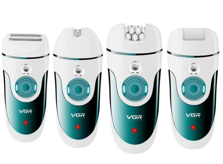 Епілятор жіночий акумуляторний VGR V-700 (4 насадки) Вінниця - фото 8