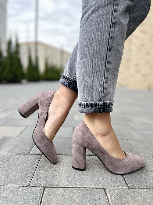 Nivelle Туфлі жіночі NIVELLE капучино натуральна замша 38р. 40р. каблук 9 см (1592/8051-8045) Коломия - фото 6