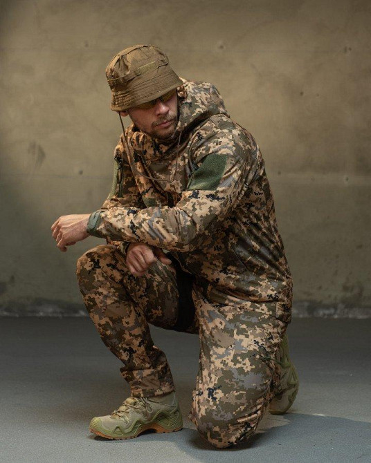 Демисезонный тактический костюм софтшел Softshell rocket пиксель  НП4862 Одесса - изображение 4