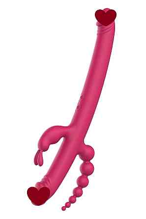 Вібратор із 4 стимулюючими кінцями Dreamtoys Anywhere Pleasure Vibe Essentials, рожевий Sex Aura Київ