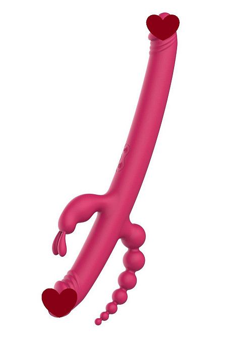 Вібратор із 4 стимулюючими кінцями Dreamtoys Anywhere Pleasure Vibe Essentials, рожевий Sex Aura Київ - фото 1
