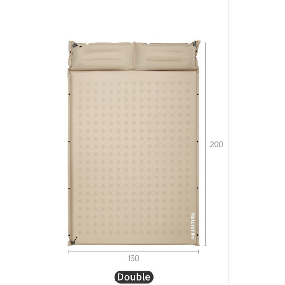 Матрац туристичний із подушкою, самонадувний двомісний  Naturehike CNK2550WS025, вологостійкий, 200 х 130 х 6 см, зелений Київ - фото 8