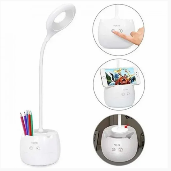 Настольная LED лампа аккумуляторная /ночник / ячейка для ручек/ TGX-772 Днепр