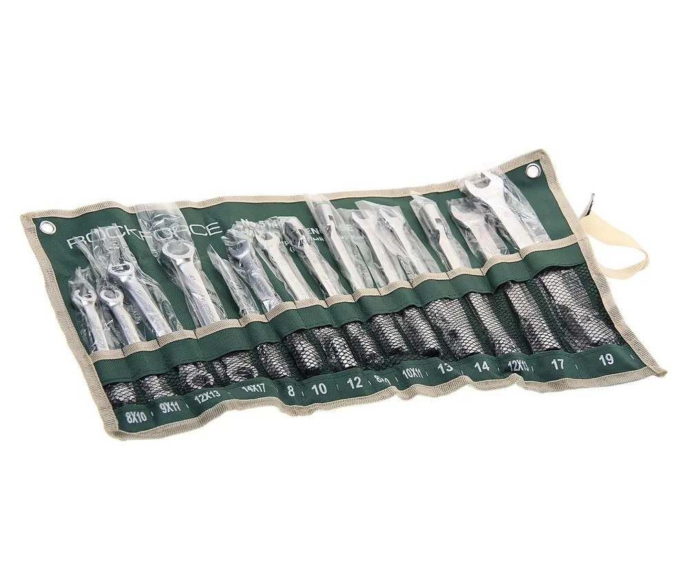 Набір ключів комбінований 14 предметів (розрізні: 8х10, 9х11, 12х13, 14х17мм, торцеві шарнірні: 8х10, 10х11, Одесса - изображение 2