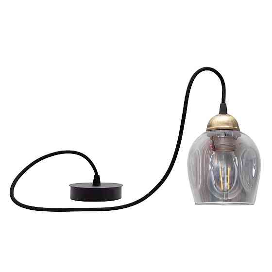 Светильник подвесной MSK Electric Enigma со стеклянным плафоном под лампу Е27 PL 2024 BK Одесса