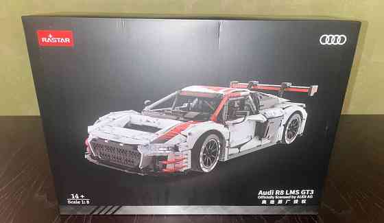 Конструктор Rastar Audi R8 LMS GT3 1:8, 3300+ деталей, радиоуправляемая модель спортивного автомобиля Киев