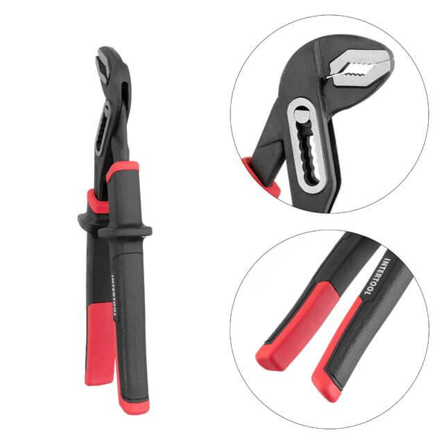 Кліщі сантехнічні 250 мм, кована сталь 40CrV, двокомпонентні рукоятки, STORM INTERTOOL NT-0165 Київ - фото 4