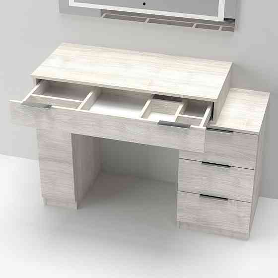 Стол туалетный Трюмо Кристалл, Дуб Шамоні Світлий, 1200/452/847 Львов