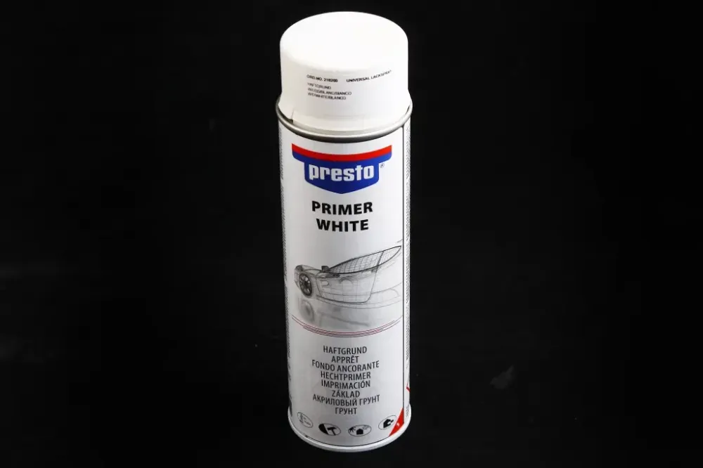 Краска аэрозольная грунт акрил. белый Presto 500мл Винница - изображение 1