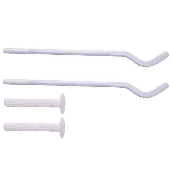 Комплект кронштейнів секційного радіатора штирьковий білий з дюбелем Ø8х250мм (2шт) Тернопіль