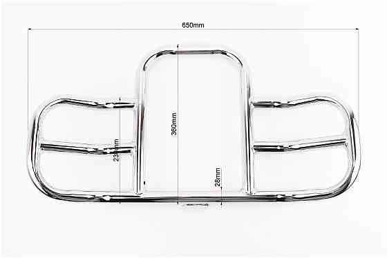 Дуга захисна "ХРОМ" під кутом 28мм Київ