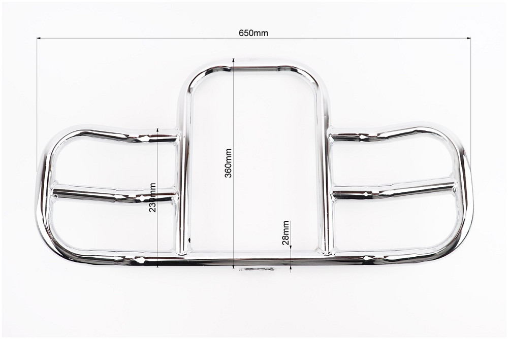 Дуга захисна "ХРОМ" під кутом 28мм Київ - фото 2