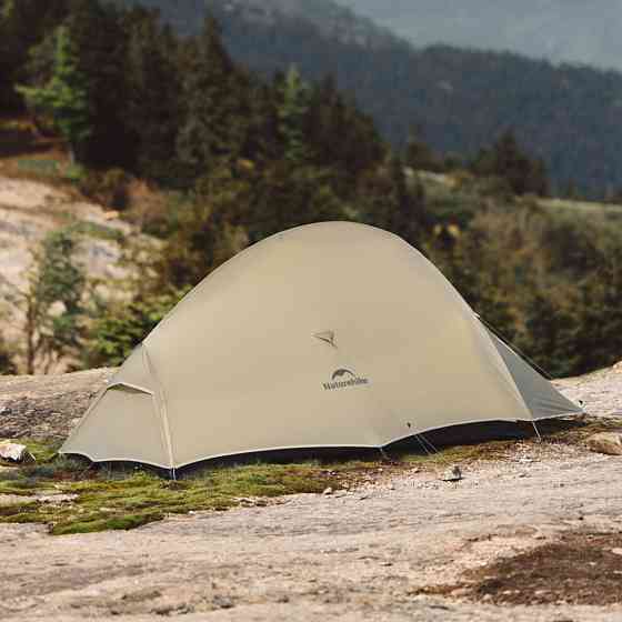 Палатка сверхлегкая двухместная Naturehike Cloud Up Pro CNK2350WS020, 20D, песочная Ровно